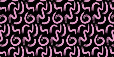 Tekstil, Hediye Paketi ve Yaratıcı Markalar için Pembe Soyut Fırça Girdabı ile Modern Kusursuz Desen