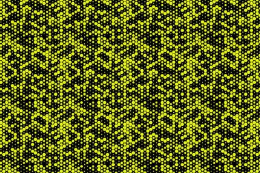 Moda tekstil ürünleri, kalın posterler ve çağdaş markalar için yüksek kontrastlı sarı noktalı desen