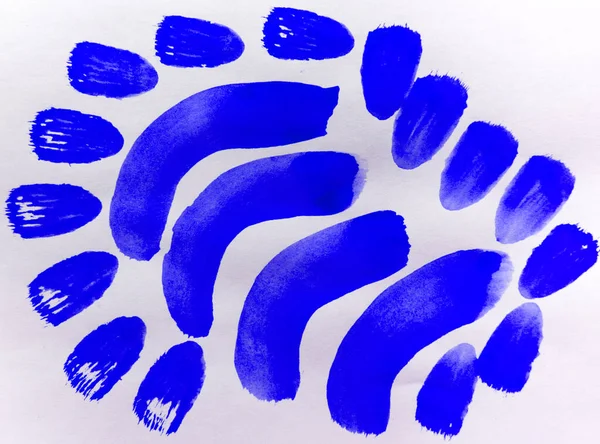 Aquarela Pintada Mão Bonito Pinceladas Abstratas Azuis Para Impressão Web — Fotografia de Stock