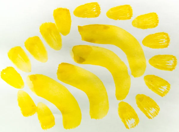 Aquarela Pintada Mão Bonito Traços Pincel Abstrato Amarelo Para Impressão — Fotografia de Stock