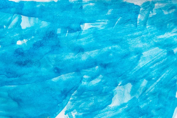 Horizontal Aquarela Azul Pinceladas Fundo Mar Abstrato Fundo Céu — Fotografia de Stock