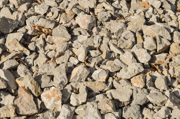 Large gray cobblestones, a sunny set, a background of stones — Stock Photo, Image