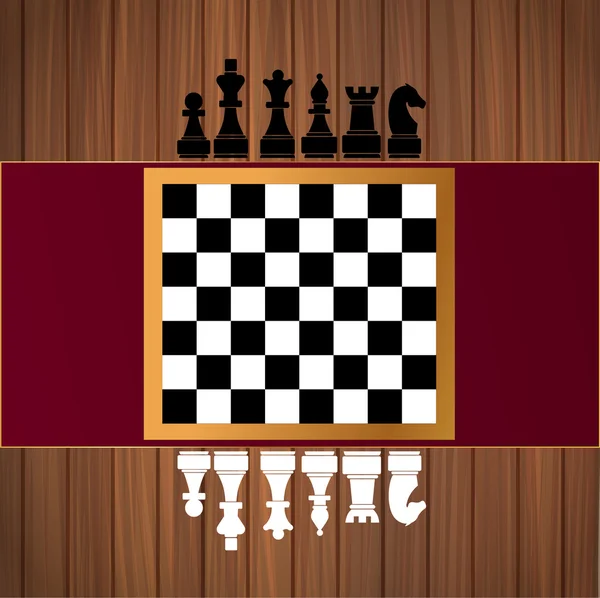 Chess Sets en tabel — Stockvector