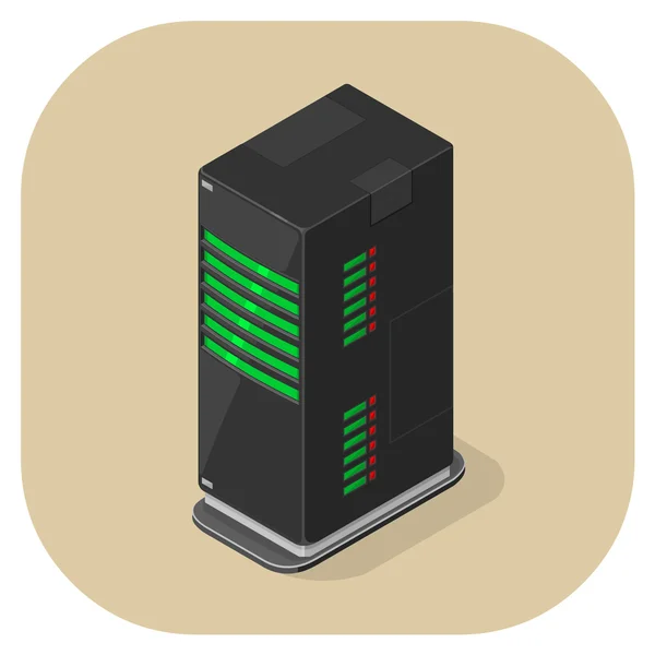 Isometrisches Hardware-Server-Symbol. — Stockvektor