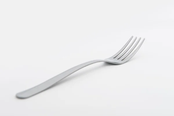 Silver fork on white background — Stock Photo, Image