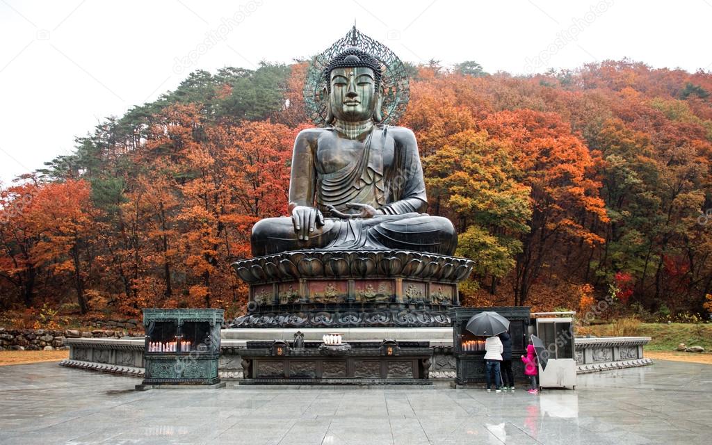 Big Buddha Monument of Sinheungsa Temple in Seoraksan National Park
