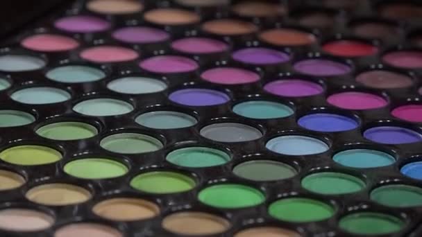 Palet van make-up — Stockvideo