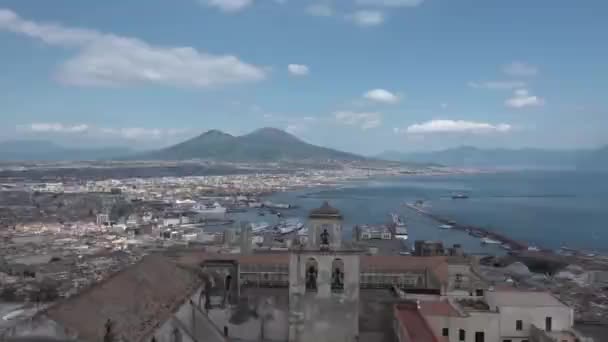 Overview of Vesuvius in Naples — Stock Video