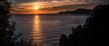 Gün batımı Amalfi coast