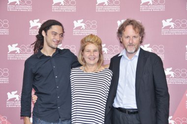 VENICE - SEPTEMBER 2: Actors Jonas Carpignano, Fiorella, Infascelli and Francesco Bruni