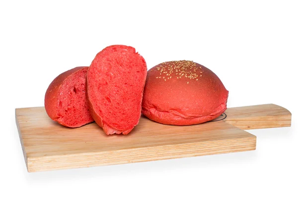 Красный сэндвич срезал корзину, обрезал — стоковое фото