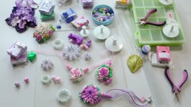 İğne işi konteyner ve moda takı oluşturmak için araçlar için aksesuarlar.