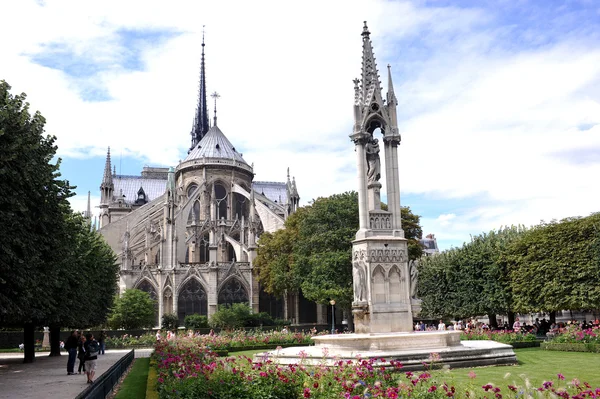 Notre Dame Katedral Paris Frankrike – stockfoto