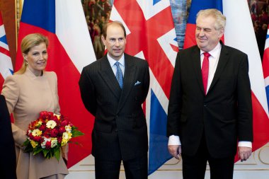 Kontes Sophie, Prens Edward ve Başkan Milos Zeman