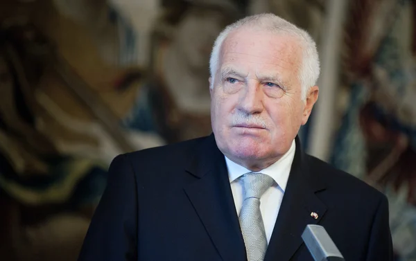 Tsjechische president Vaclav Klaus — Stockfoto