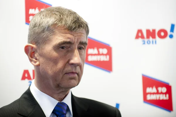 Forretningsmann og politiker Andrej Babis – stockfoto