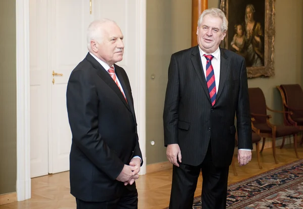 Vaclav Klaus och Milos Zeman — Stockfoto