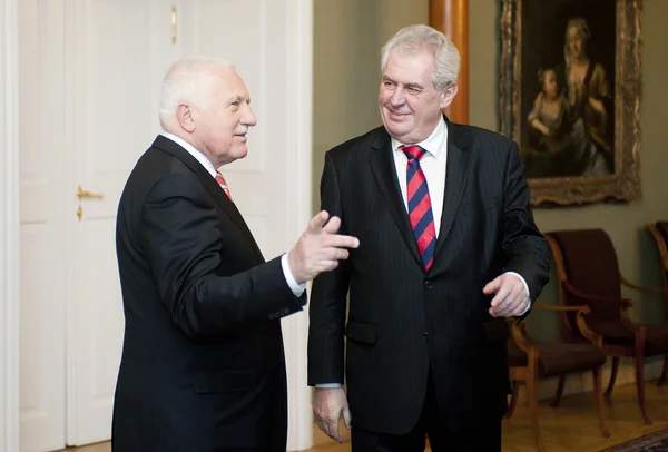 Vaclav Klaus och Milos Zeman — Stockfoto