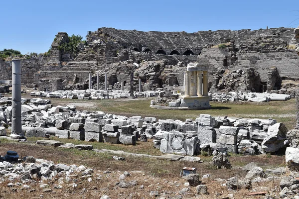 Antik romok, Side, Törökország — Stock Fotó