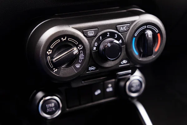 Controles Aire Acondicionado Interior Coche — Foto de Stock