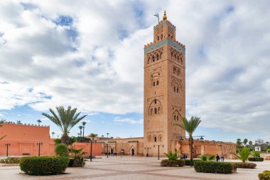 Marakeş, Fas 'ın Medine semtindeki Koutoubia Camii minaresi