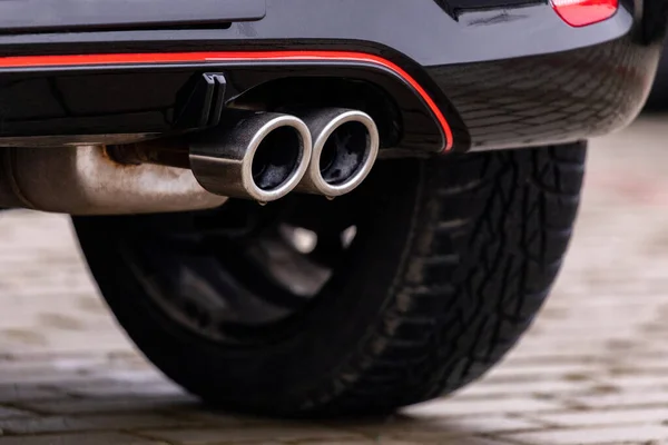 Exhaust Muffler New Modern Car — Stock Photo, Image