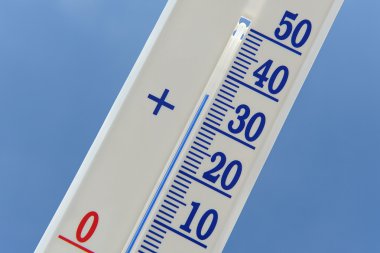 Sıcak bir gün termometre