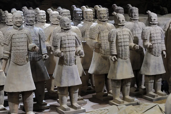 Duplicates of terracotta warriors from Xian, China — Stock Photo, Image