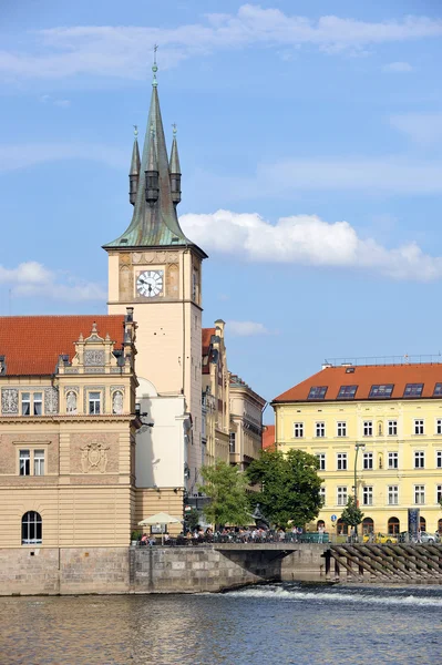 Prager Damm Novotneho Lavka Und Smetanovo Nabrezi — Stockfoto