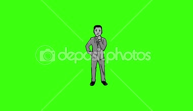 İşadamları Latino Düşünme Üzgün El Çizilmiş