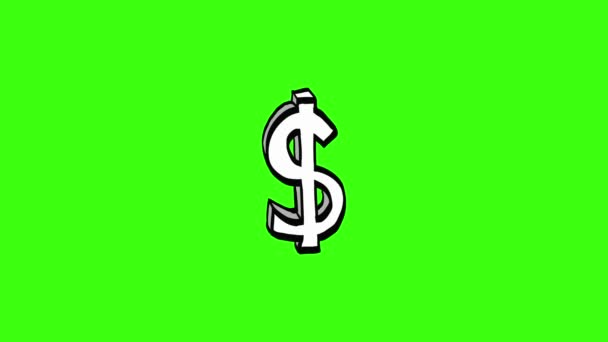 Financial Dollar Animated Hand Drawn — Stock Video