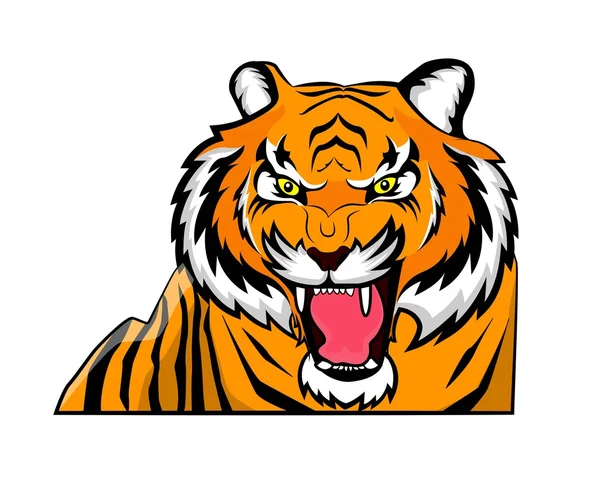 Vettore tigre arrabbiato — Vettoriale Stock