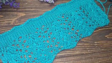 Ev dekorasyonu, moda ya da tekstil için uygun renkli örgü kumaşı. Örgü dersleri. Yapay zeka öğrenmek için örgü kalıpları.