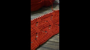 Ev dekorasyonu, moda ya da tekstil için uygun renkli örgü kumaş. Desen. Boşluğu kopyala