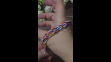 Ev dekorasyonu, moda ya da tekstil için uygun renkli örgü kumaş. Desen. Boşluğu kopyala