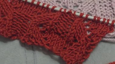 Ev dekorasyonu, moda ya da tekstil için uygun renkli örgü kumaş. Desen. Boşluğu kopyala