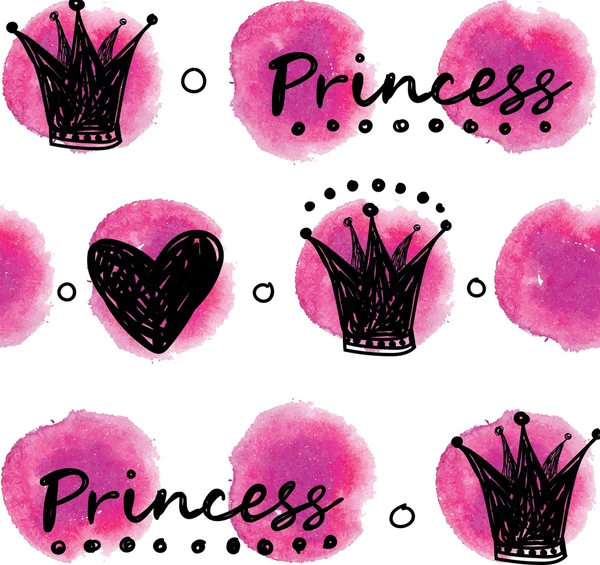 Taçlı kusursuz desen .