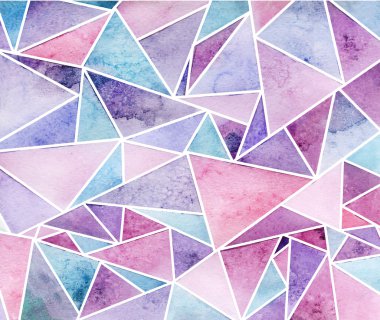 Sulu Boya lekeleri ile desen