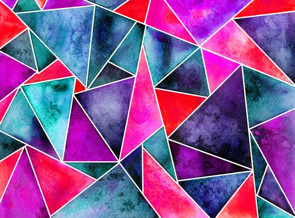 suluboya ile geometrik desen