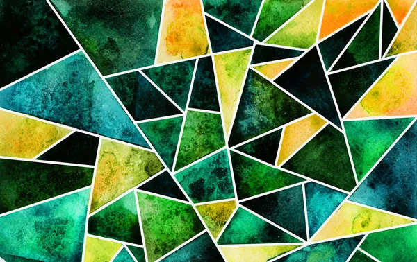 suluboya ile geometrik desen