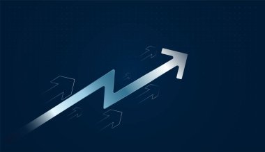 Zigzag oku yön değişikliği, hedef odaklanma ve performans artışını gösteriyor. Yukarı ok gelecek hedefler ve artan performans için net bir yön gösteriyor