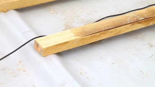 İş marangoz atölyesinde — Stok video