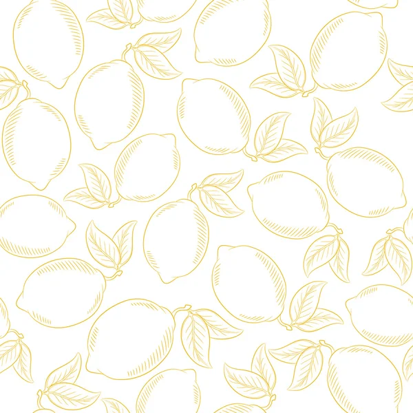 Лимонний безшовні візерунком — стоковий вектор