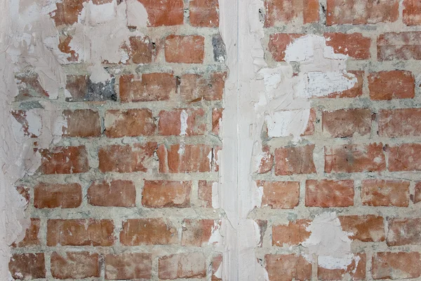 Mur de briques avec plâtre — Photo