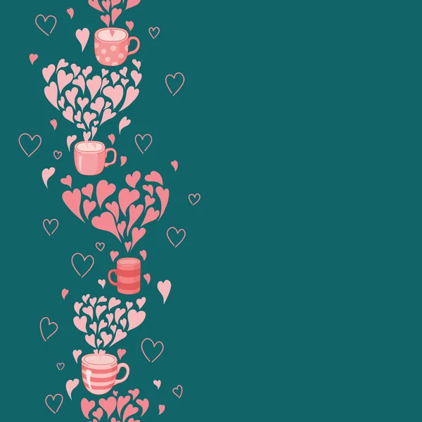 Heure du thé sans couture — Image vectorielle