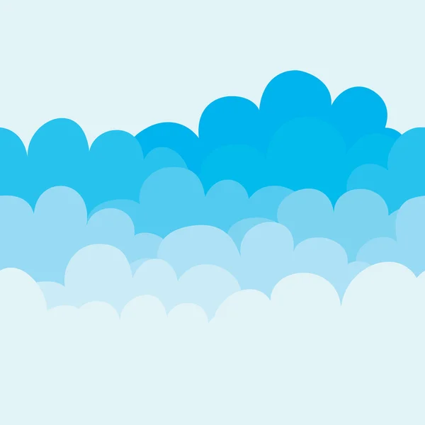 Seamless pattern blue clouds — Stock Vector