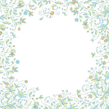 çerçeve çiçek yumuşak renkler