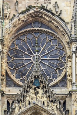 Bir pencere-gül Reims Katedrali