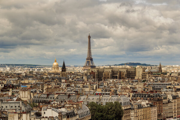 Panorama of Paris from the heights