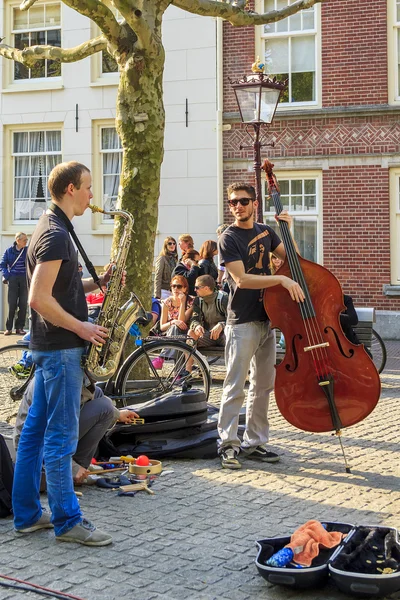 Street concert in Amsterdam — Stockfoto